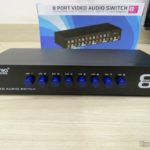 Switch de Vídeo Composto + Audio Estéreo (3 RCA) com 8 entradas e 1 saída Switch de Vídeo Composto + Audio Estéreo (3 RCA) com 8 entradas e 1 saída