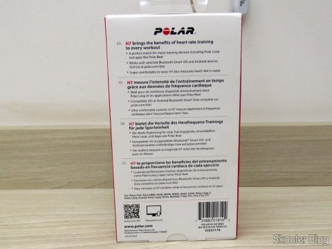Sensor de Frequência Cardíaca Polar H7, em sua embalagem