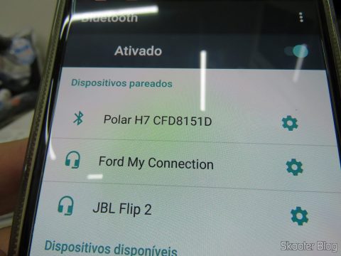 Sensor de Frequência Cardíaca Polar H7, sincronizado com o celular Moto Z Play