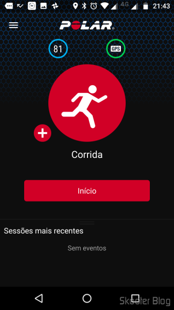 Sensor de Frequência Cardíaca Polar H7 conectado ao Polar Beat