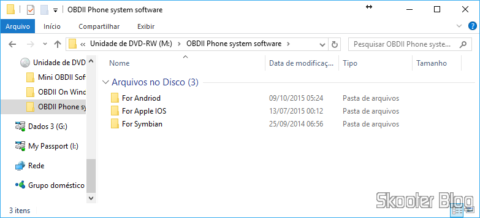 Mini CD com softwares que acompanha o Mini ELM327 V2.1 OBD2 Bluetooth