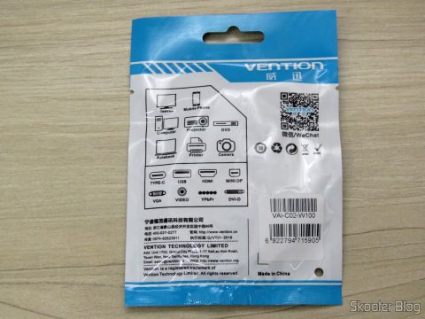 2º Cabo USB de Carga e Dados Vention para iPhone, em sua embalagem