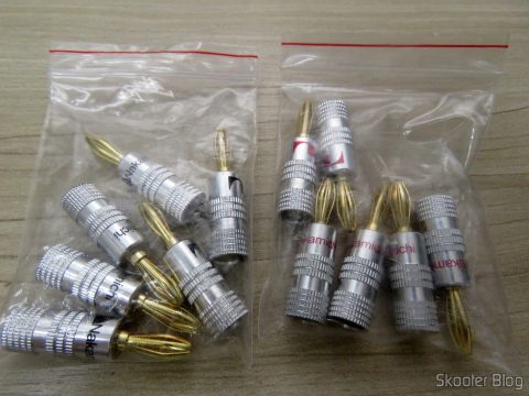 12 Plugs Banana Nakamichi, em suas embalagens