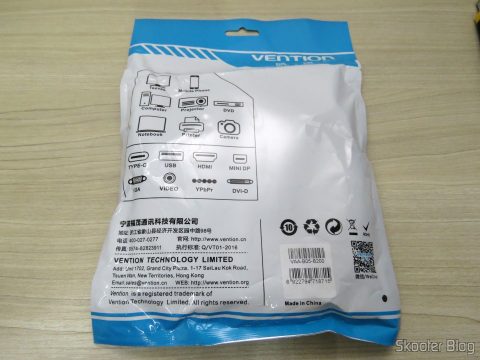4º Cabo HDMI 2.0 4K 3D 60Hz Vention de 2 metros, em sua embalagem