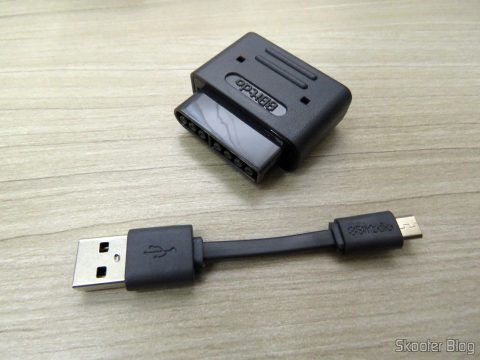 2º Retro Receiver SNES - 8bitdo e seu cabo USB