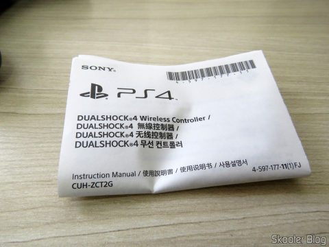 Manual de Instruções do Dualshock 4 Wireless Controller (modelo PS4 Slim/Pro)