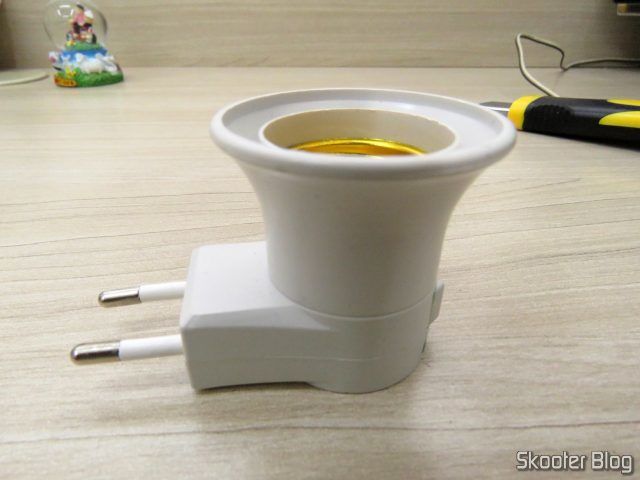 Adaptador de Tomada para Socket de Lâmpada E27 com Interruptor