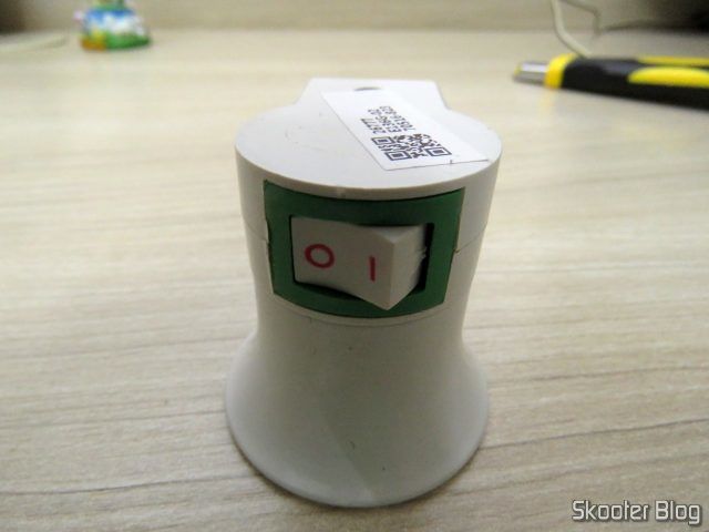 Adaptador de Tomada para Socket de Lâmpada E27 com Interruptor