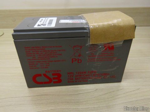 Bateria CSB HR 1234W F2 12VDC 9Ah 34W longa vida 8 anos