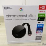 Chromecast Ultra Chromecast Ultra, em sua embalagem.