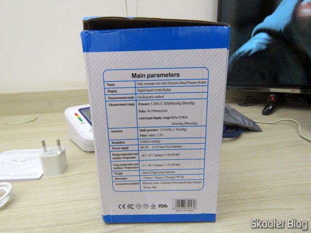 Embalagem do Monitor de Pressão Arterial Eletrônico (substituição).