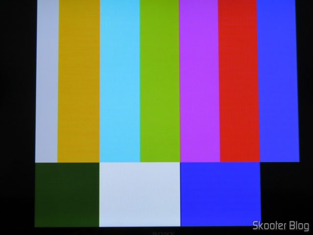 A paleta de cores, usando a saída S-Video do 2600RGB.