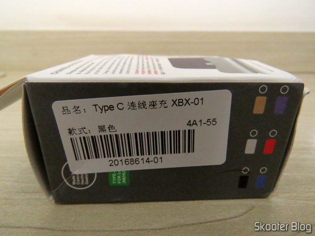 Dock Station para Celular com Plug USB Tipo C, em sua embalagem.