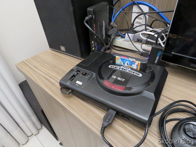 Mega Drive, conectado ao gscartsw_lite v1.5.