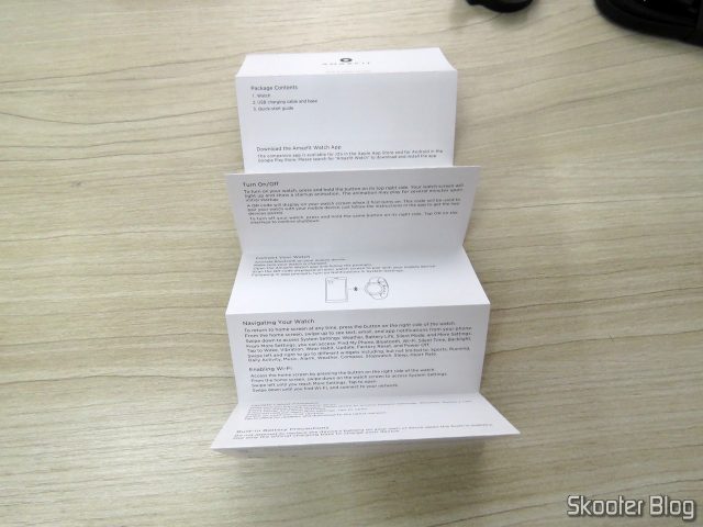 Manual de Instruções do Smart Watch Xiaomi Huami Amazfit Pace modelo A1612.