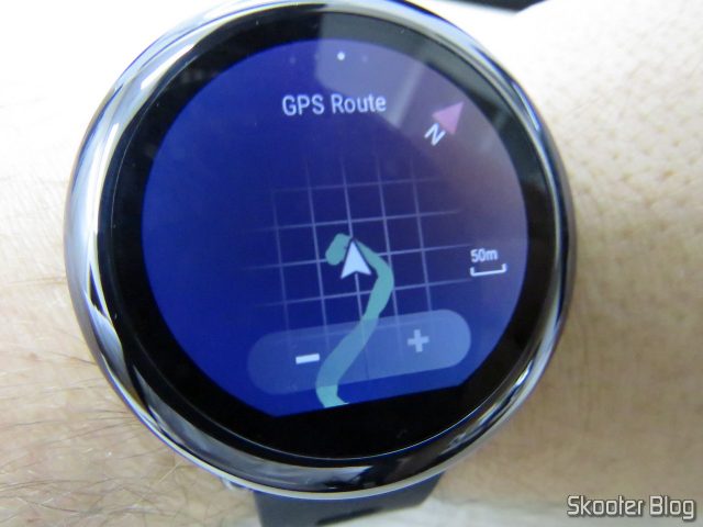 Rota feita com o GPS no Amazfit Pace.
