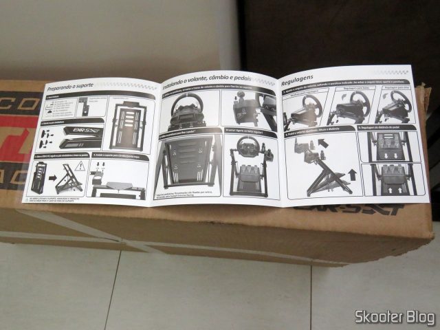 Folheto de instruções do Extreme Cockpit Racing EXR-S XT.