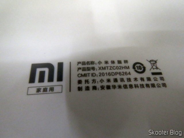Parte de baixo da Xiaomi Mi Smart Scale 2.
