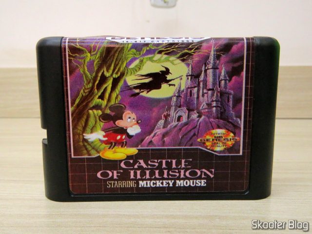 Cartucho de Mega Drive da AliExpress: Castle of Illusion starring Mickey Mouse