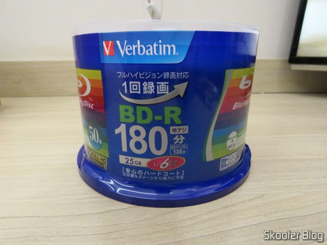 2º Tubo com 50 Discos Blu-Ray Graváveis BD-R 25GB Verbatim 6X.
