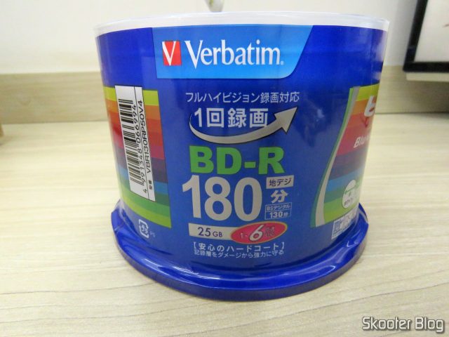 2º Tubo com 50 Discos Blu-Ray Graváveis BD-R 25GB Verbatim 6X.