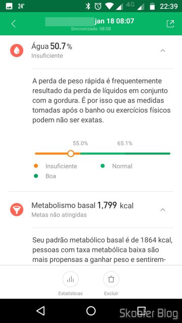Mi Fit: Água.