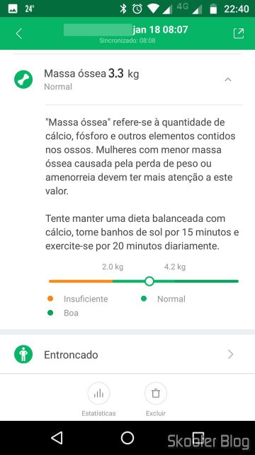 Mi Fit: Massa Óssea.