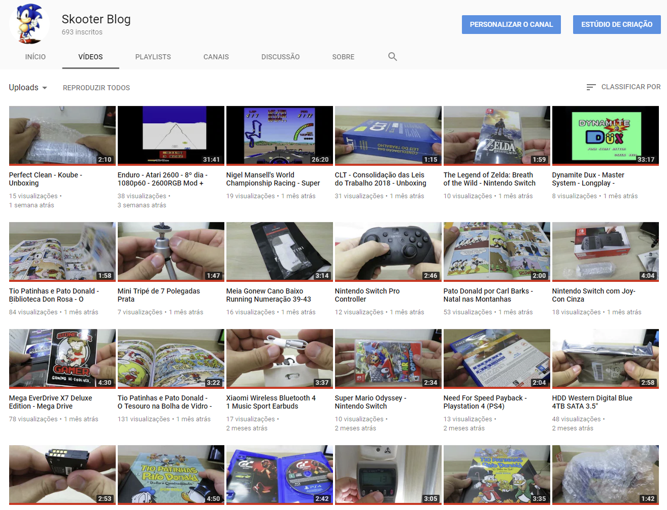 Canal do Skooter Blog no Youtube.