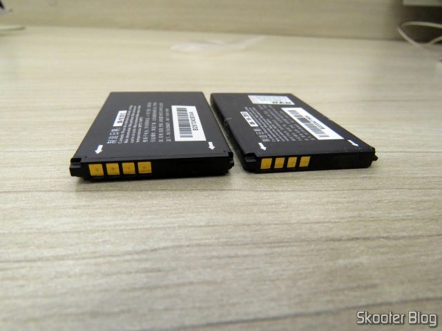 Bateria Alcatel CAB30P0000C1: a nova e a que veio com meu telefone.