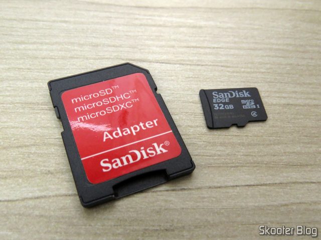 Cartão microSD de 32GB que adquiri com o Mega EverDrive X7 - Deluxe Edition.