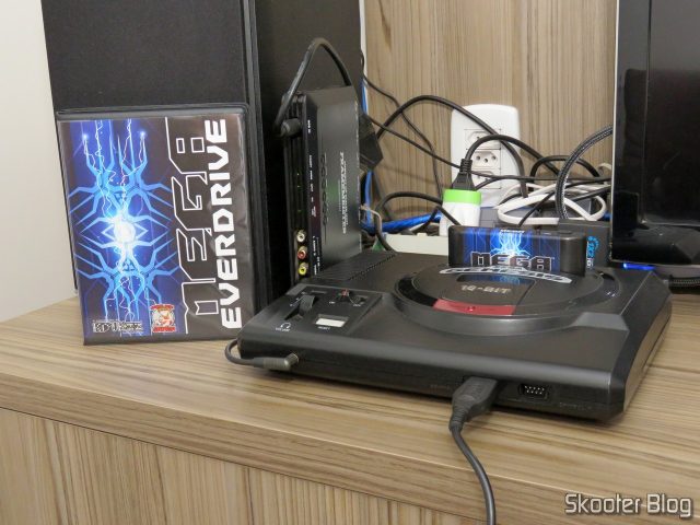 Mega EverDrive X7 - Deluxe Edition no meu Sega Genesis.