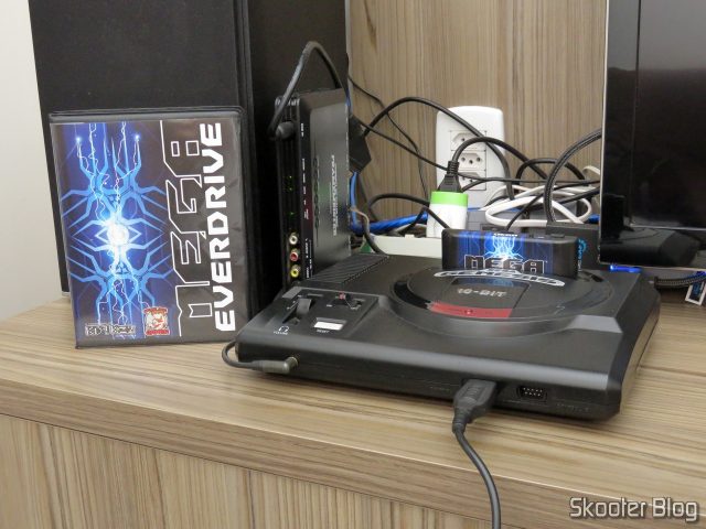 Mega EverDrive X7 - Deluxe Edition no meu Sega Genesis.