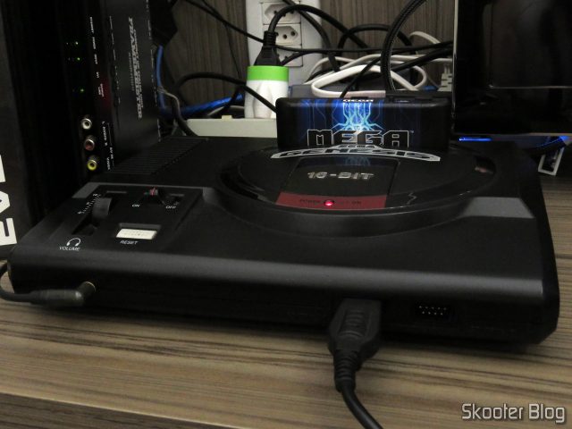 Mega EverDrive X7 - Deluxe Edition no meu Sega Genesis.