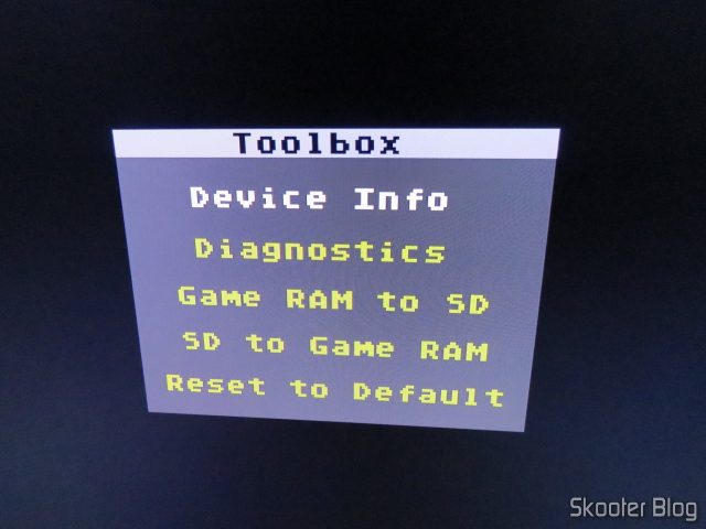 Toolbox no Mega EverDrive X7 - Deluxe Edition.