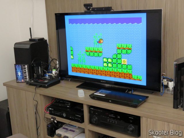 Mega EverDrive X7 - Deluxe Edition, em funcionamento.