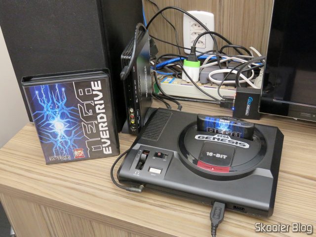 Mega EverDrive X7 - Deluxe Edition no meu Sega Genesis.