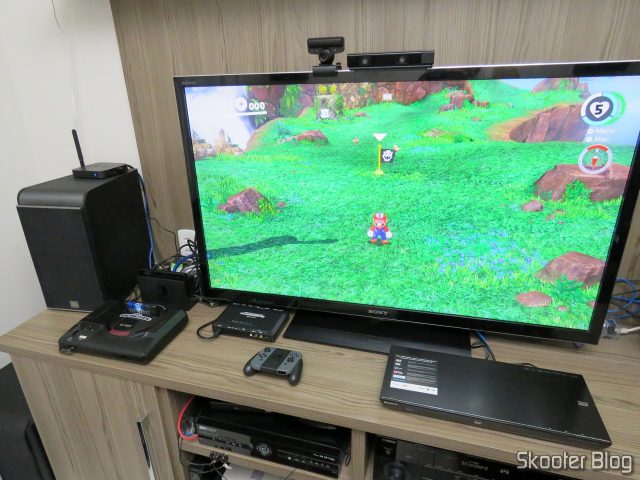 Nintendo Switch, ligado na TV.