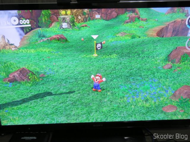 Nintendo Switch, ligado na TV.