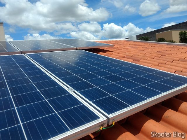 Painéis Fotovoltaicos instalados no meu telhado.