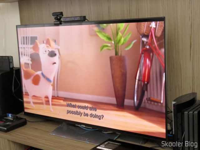 TV Sony XBR-55X905E 4K, já instalada.