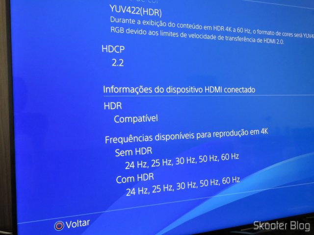 Playstation 4 Pro na TV Sony XBR-55X905E.