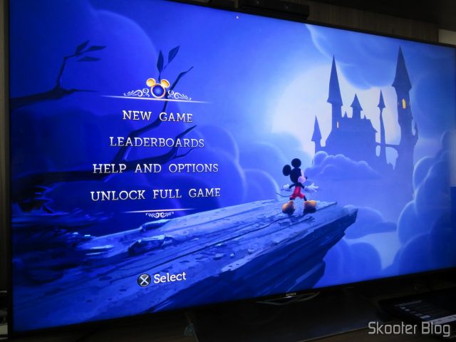 Playstation 3 na Sony XBR-55X905E.