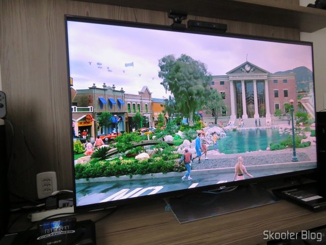 Minix Neo U1 executando conteúdo 1080p e fazendo o upscale para 4K para a Sony XBR-55X905E.