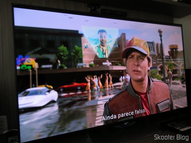 Minix Neo U1 executando conteúdo 1080p e fazendo o upscale para 4K para a Sony XBR-55X905E.