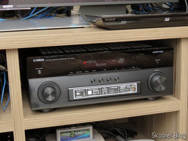 Receiver Yamaha Aventage RX-A870, identificando a fonte: MSI Cubi 2.