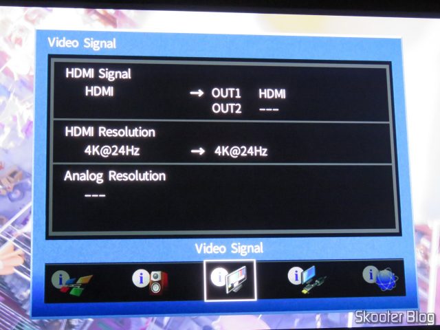 Configurações do Receiver Yamaha Aventage RX-A870.