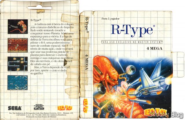 Capa da Tec Toy para o R-Type - Master System.
