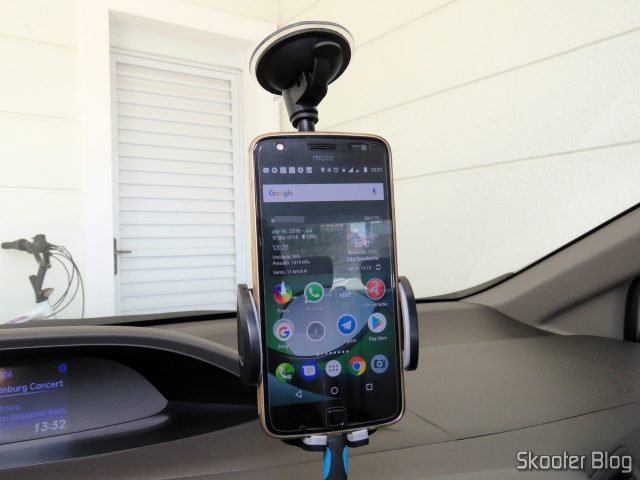 Teste do Suporte de Celular Universal para Carro Ajustável Cobao.