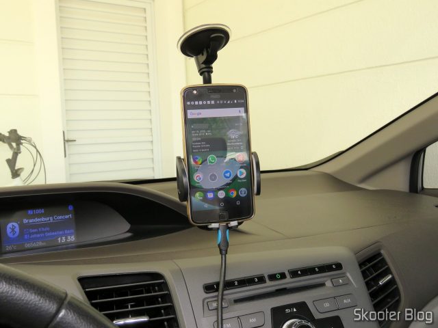 Teste do Suporte de Celular Universal para Carro Ajustável Cobao.