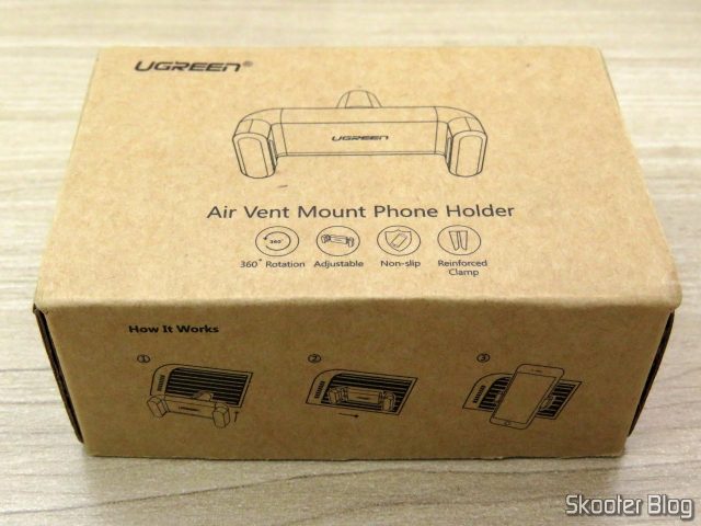 Caixa do Suporte de Celular para Carro Ugreen para Saída de Ar.